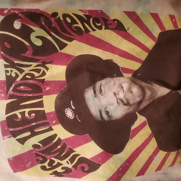 Lucky Brand Tie Dye Distressed Jimi Hendrix Graphic Tee. - Picture 7 of 9